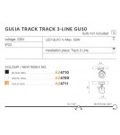 Lampy do szynoprzewodów 3 fazowych - Azzardo GULIA TRACK 3 LINE GU10 Biały Reflektor do szynoprzewodu 3F AZ4709 - produkt 4