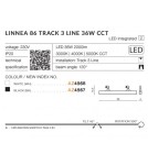 Lampy do szynoprzewodów 3 fazowych - Azzardo LINNEA 86 TRACK 3 LINE CCT 36W 2000lm 3000K/4000K/5000K Czarny Reflektor do szynoprzewodu 3F AZ4567 - produkt 8