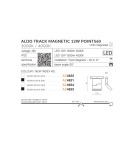 Lampy do szyn magnetycznych - Azzardo ALDO POINTS TRACK MAGNETIC 12W 900lm 3000K Czarny Reflektor AZ4621 - produkt 11