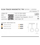 Lampy do szyn magnetycznych - Azzardo ELSA TRACK MAGNETIC LED 7W 700lm 4000K Czarny AZ4634 - produkt 15