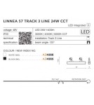 Lampy do szynoprzewodów 3 fazowych - Azzardo LINNEA 57 TRACK 3 LINE CCT 24W 1400lm 3000K/4000K/5000K Biały Reflektor do szynoprzewodu 3F AZ4566 - produkt 6