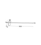 Kinkiety nowoczesne - ELKIM Lighting LINE 243 SMD LED 10W biała naturalna 4000K Czarny 624301203 - product 6