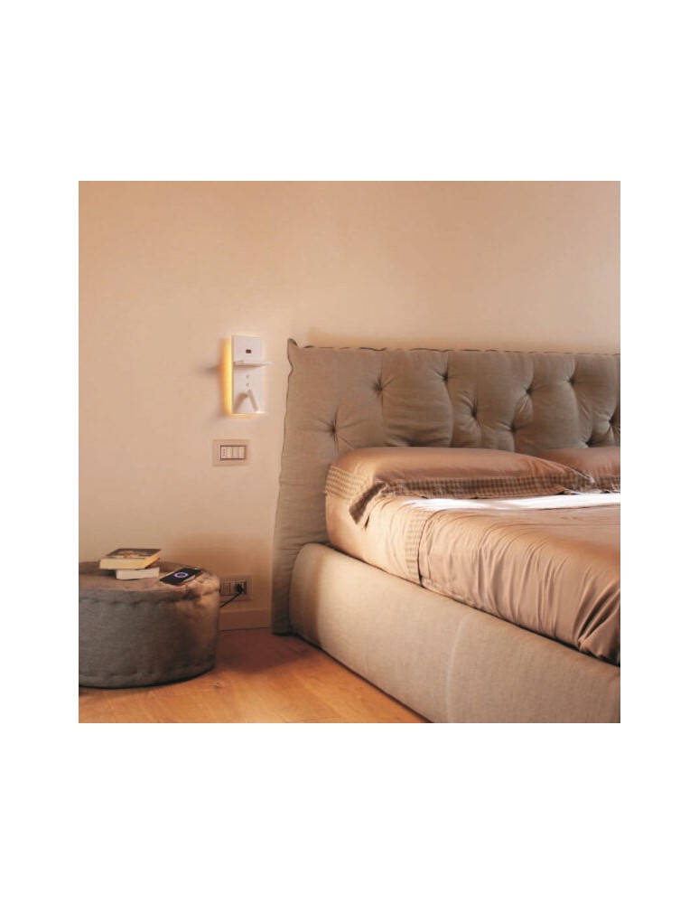 Kinkiety - ELKIM Lighting HOTELS 417H Power LED + SMD LED 3W + 4W biała ciepła 3000K Biały 6417H1102 - product kolory-swiatla.pl 2