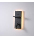 Kinkiety - ELKIM Lighting HOTELS 417H Power LED + SMD LED 3W + 4W biała ciepła 3000K Czarny 6417H1103 - product 1