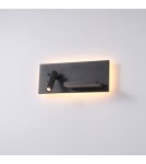 Kinkiety - ELKIM Lighting HOTELS 417L Power LED + SMD LED 3W + 4W biała ciepła 3000K Czarny 6417L1103 - product 1