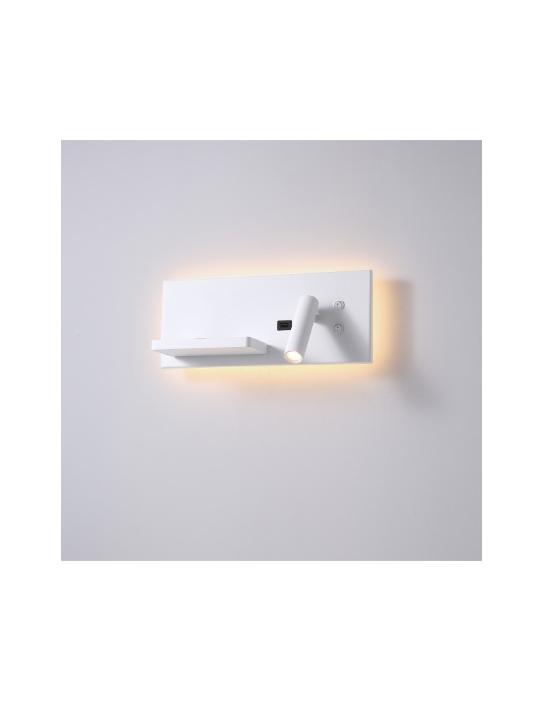 ELKIM Lighting HOTELS 417P Power LED + SMD LED 3W + 4W biała ciepła 3000K Biały 6417P1102