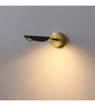 Kinkiety - ELKIM Lighting BUKET 395 SMD LED 2W biała ciepła 3000K Czarny + złoty 639501135 - product 1