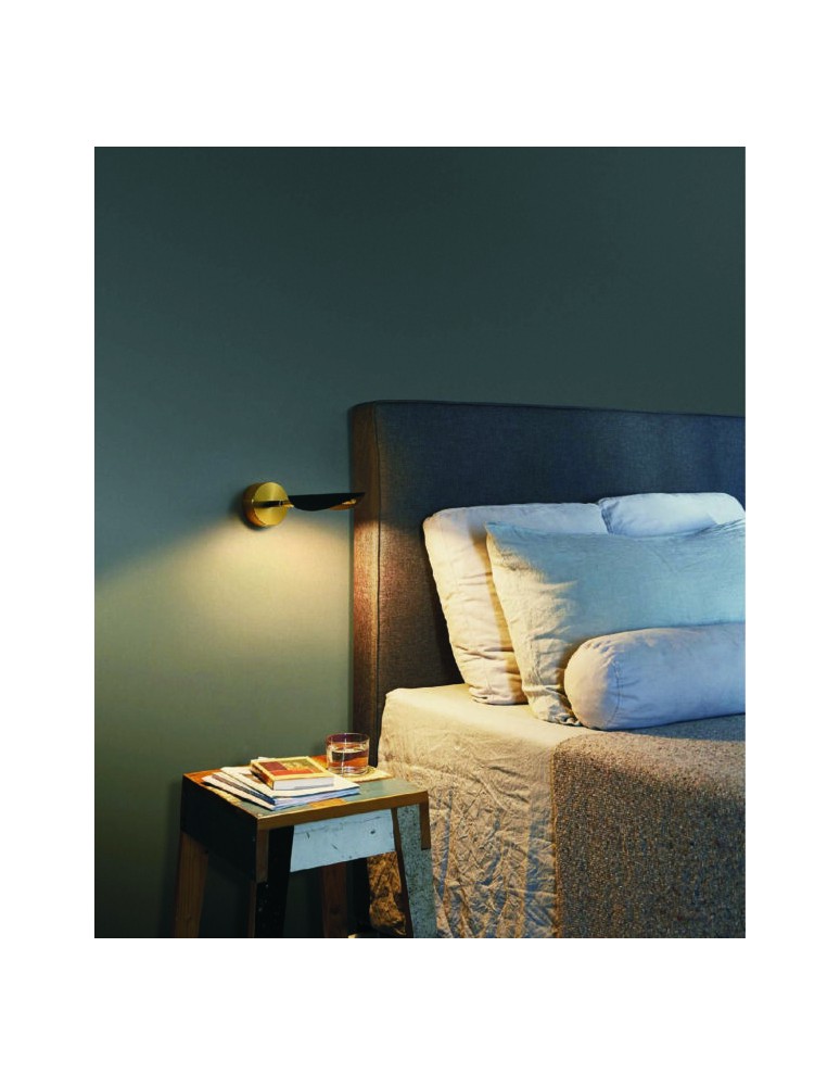 Kinkiety - ELKIM Lighting BUKET 395 SMD LED 2W biała ciepła 3000K Czarny + złoty 639501135 - product kolory-swiatla.pl 2