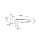 Kinkiety - ELKIM Lighting BUKET 395 SMD LED 2W biała ciepła 3000K Czarny + złoty 639501135 - product 3