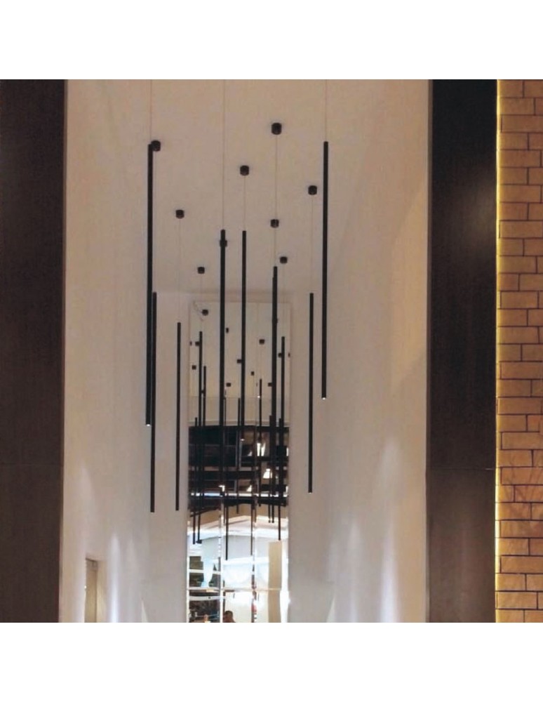 Lampy wiszące - ELKIM Lighting SCOP 012 SLIM Power LED 1W Czerwona Czarny 5012S1503 - product kolory-swiatla.pl 2