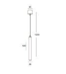 Lampy wiszące - ELKIM Lighting SCOP 012 Power LED 3W Biała zimna 6000K  Biały 501201302 - product 3