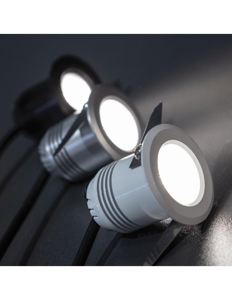 Lampy podtynkowe - oczka - ELKIM Lighting POINT 005 Power LED 3W Biała neutralna 4000K  Aluminium 200501201 - product kolory-swiatla.pl 4