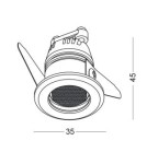 Lampy podtynkowe - oczka - ELKIM Lighting POINT 005 Power LED 3W Biała neutralna 4000K  Biały 200501202 - product 5