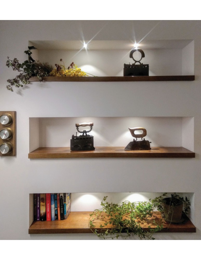 ELKIM Lighting POINT 880 Power LED 1W Biała ciepła 3000K  Chrom 288001106