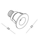Lampy podtynkowe - oczka - ELKIM Lighting POINT 880 Power LED 1W Czerwona Chrom 288001506 - product 5