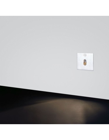 ELKIM Lighting LESEL 001 XL z cz. ruchu Power LED 1W Biała ciepła 3000K  Aluminium szczotkowane 100102108CR