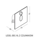 ELKIM Lighting LESEL 001 XL z cz. ruchu Power LED 1W Biała zimna 6000K  Aluminium szczotkowane 100102308CR ELKIM Lighting LESEL 001 XL z cz. ruchu Power LED 1W Biała zimna 6000K  Aluminium szczotkowane 100102308CR