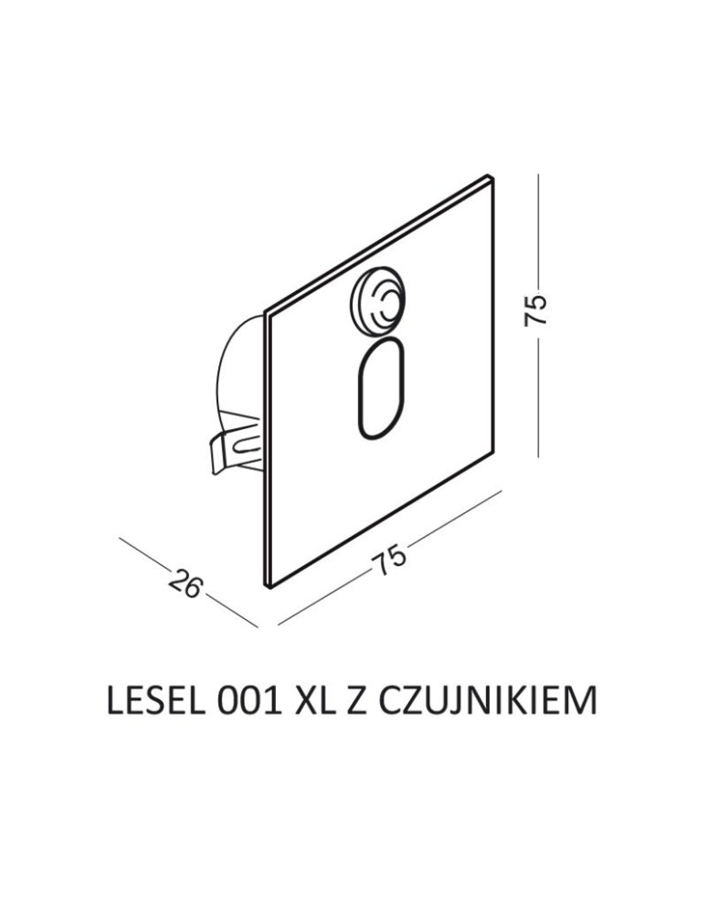 ELKIM Lighting LESEL 001 XL z cz. ruchu Power LED 1W Biała zimna 6000K  Aluminium szczotkowane 100102308CR ELKIM Lighting LESEL 001 XL z cz. ruchu Power LED 1W Biała zimna 6000K  Aluminium szczotkowane 100102308CR