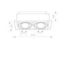 Lampy podtynkowe kwadratowe - Nowodvorski DOWNLIGHT ES111 Spot Podtynkowa Max moc 2x15W GU10 ES111  Biały 9574 - product 2