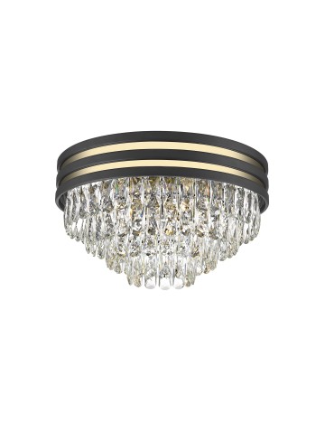 Zuma Line Naica Lampa Sufitowa Złota&Czarna/Gold&Black 5xE14 Czarny Mat Złoty C0525-05A-P7D7