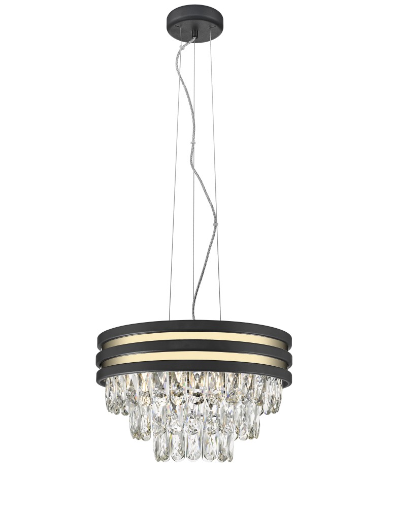 Lampy wiszące - Zuma Line Naica Lampa Wisząca Złota&Czarna/Gold&Black 4xE14 Czarny Mat Złoty P0525-04A-P7D7 - produkt kolory-swiatla.pl 1