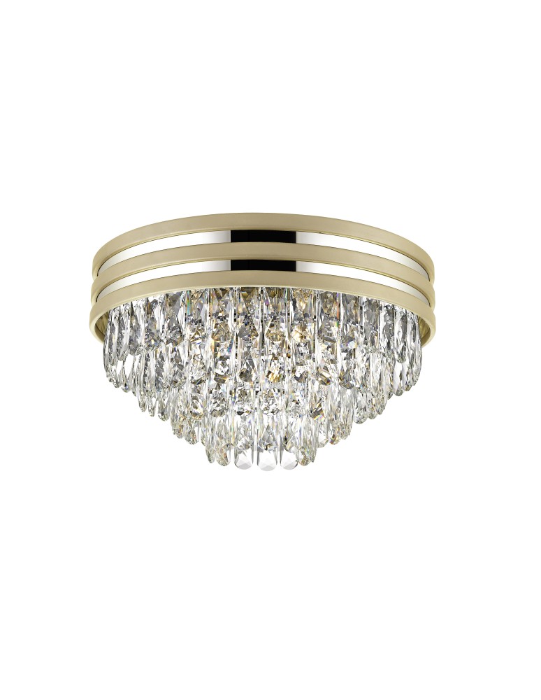Lampy sufitowe z kryształami - Zuma Line Naica Lampa Sufitowa Złota/Gold 5xE14 Złoty Matowy C0525-05A-V6B5 - produkt kolory-swiatla.pl 1