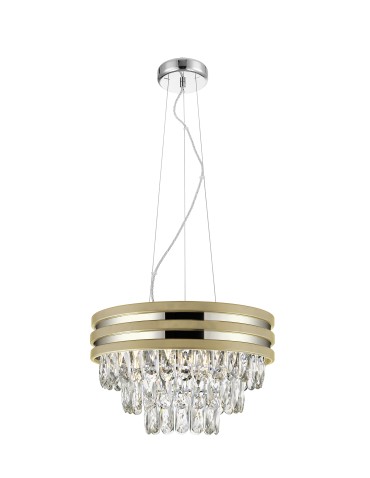 Zuma Line Naica Lampa Wisząca Złota/Gold 4xE14 Złoty Matowy P0525-04A-F4V6