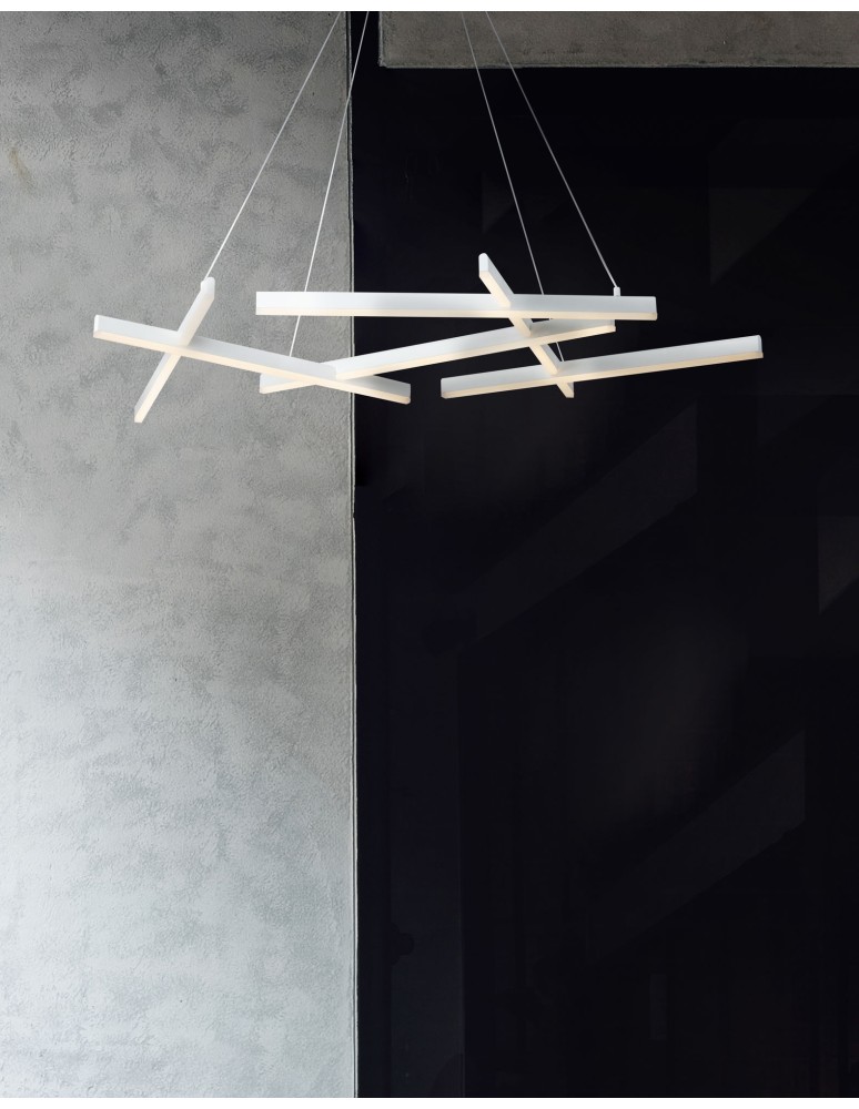 Maytoni Line LED 75W 3000K 2600lm wisząca MOD016PL-L75W biały Maytoni Line LED 75W 3000K 2600lm wisząca MOD016PL-L75W biały