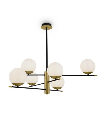 Maytoni Nostalgia 6xE14 40W wisząca MOD048PL-06G złoty mat
