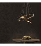 Lampy wiszące okręgi - Maytoni Rim Wisząca LED 115.2W 3804K 6022lm Mosiądz  MOD058PL-L100BS4K - product 3