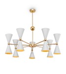 Żyrandole nowoczesne - Maytoni Vesper Wisząca E14 14x40W   Biały  Złoty MOD108PL-14WG - product 1
