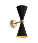 Kinkiety - Maytoni Vesper Ścienna E14 2x40W   Czarny  Złoty MOD108WL-02GB - product 1