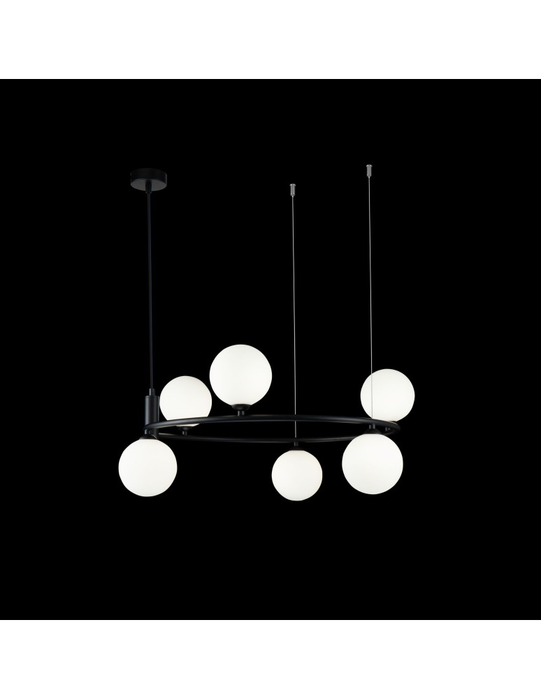 Lampy wiszące - Maytoni Ring 6xG9 25W wisząca MOD013PL-06B czarny - product kolory-swiatla.pl 2