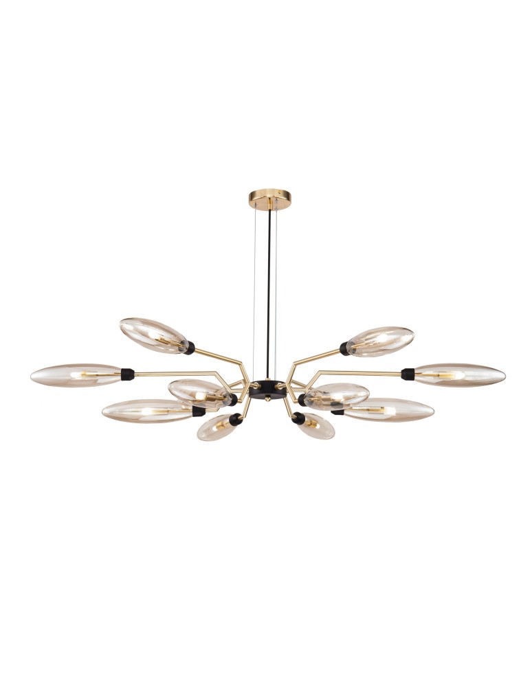 Maytoni Ventura 12xG9 28W wisząca MOD012CL-12G złoty mat