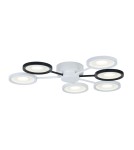 Lampy sufitowe - Maytoni Aprilia Sufitowa LED 71.3W 4200K 6900lm Czarny  Biały MOD809-CL-06-72-WB - product 1