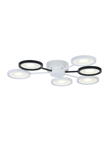 Maytoni Aprilia Sufitowa LED 71.3W 4200K 6900lm Czarny  Biały MOD809-CL-06-72-WB