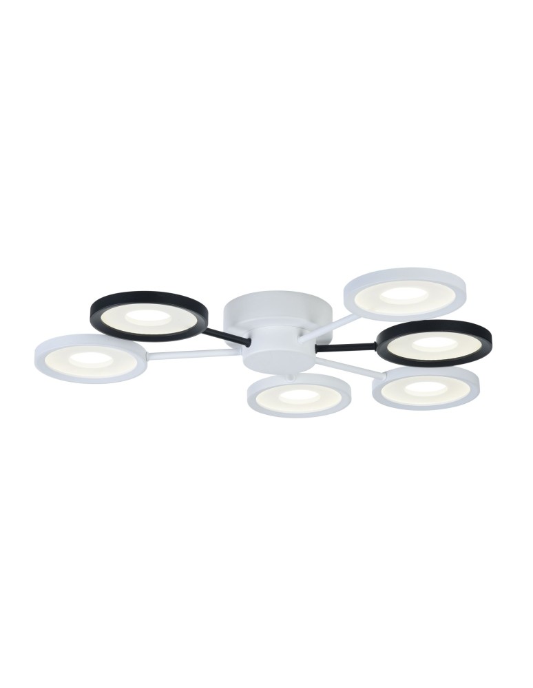 Maytoni Aprilia Sufitowa LED 71.3W 4200K 6900lm Czarny  Biały MOD809-CL-06-72-WB