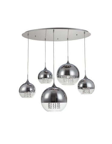 Maytoni Fermi 5xE27 60W wisząca P140-PL-170-5-N nikiel