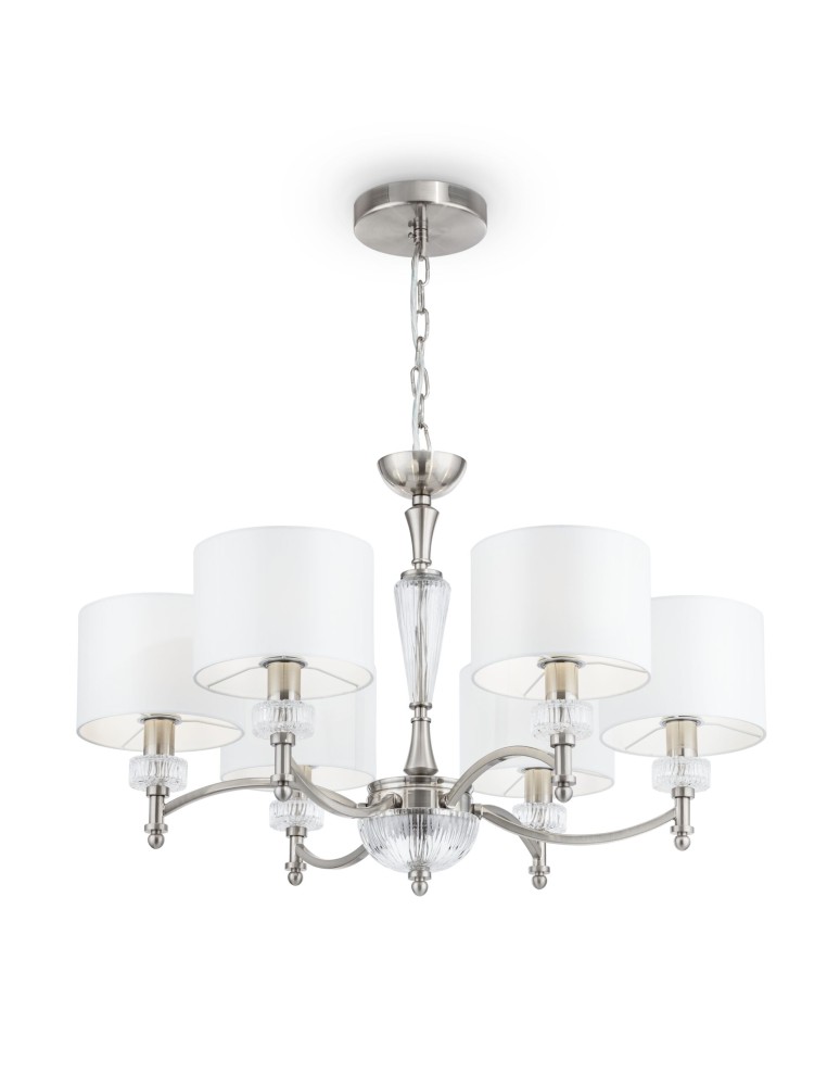 Maytoni Alicante 6xE14 40W żyrandol MOD014CL-06N nikiel Maytoni Alicante 6xE14 40W żyrandol MOD014CL-06N nikiel