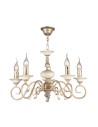 Maytoni Perla 5xE14 60W żyrandol ARM337-05-R kremowy oraz złoty