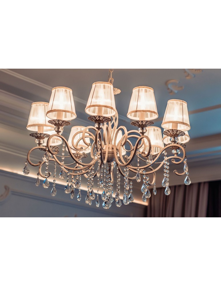 Maytoni Grace 10xE14 40W żyrandol ARM247-10-G biały oraz złoty Maytoni Grace 10xE14 40W żyrandol ARM247-10-G biały oraz złoty