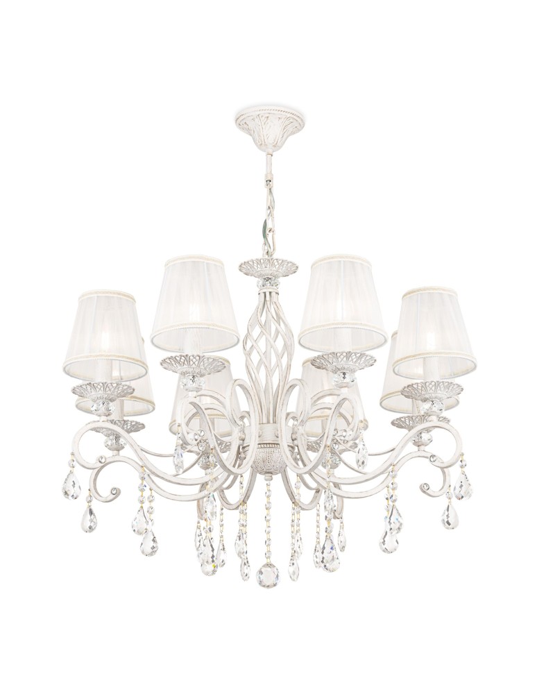 Maytoni Grace 8xE14 40W żyrandol ARM247-08-G biały oraz złoty