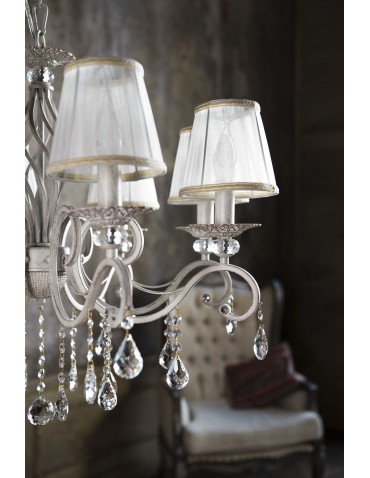 Maytoni Grace 8xE14 40W żyrandol ARM247-08-G biały oraz złoty - produkt 2