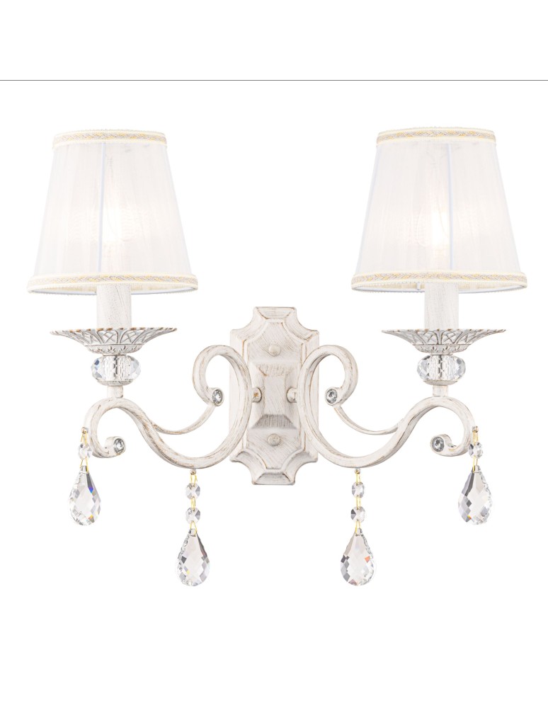 Maytoni Grace 2xE14 40W kinkiet ARM247-02-G biały oraz złoty