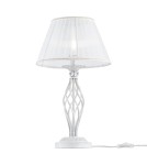 Lampy stołowe z abażurem - Maytoni Grace 1xE14 40W stołowa ARM247-00-G biały oraz złoty - product 1