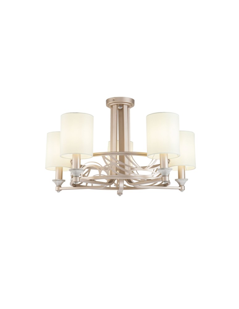 Maytoni Vittoria 5xE14 40W żyrandol H004CL-05BG kremowy oraz złoty