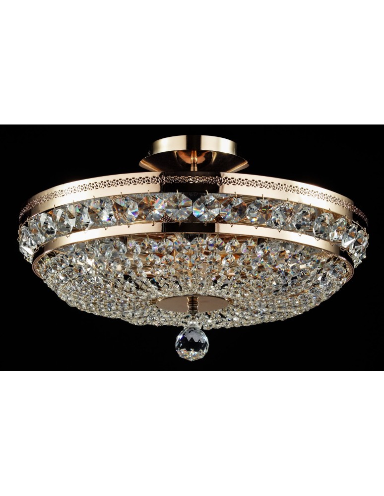 Lampy sufitowe z kryształami - Maytoni Ottilia 6xE14 60W żyrandol DIA700-CL-06-G złoty - product kolory-swiatla.pl 2