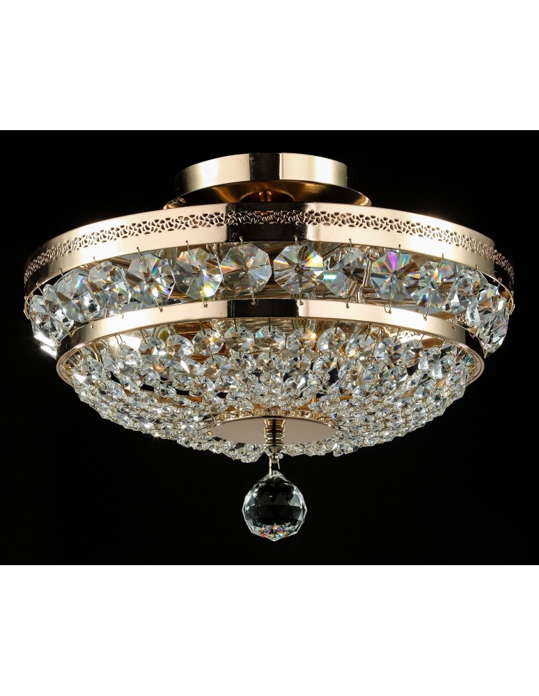 Lampy sufitowe - Maytoni Ottilia 3xE14 60W żyrandol DIA700-CL-03-G złoty - product kolory-swiatla.pl 2