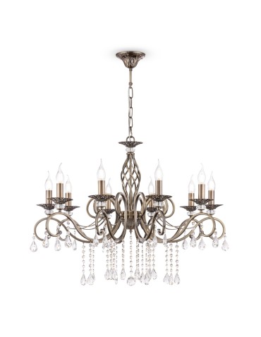 Maytoni Grace 10xE14 60W żyrandol RC247-PL-10-R mosiądz