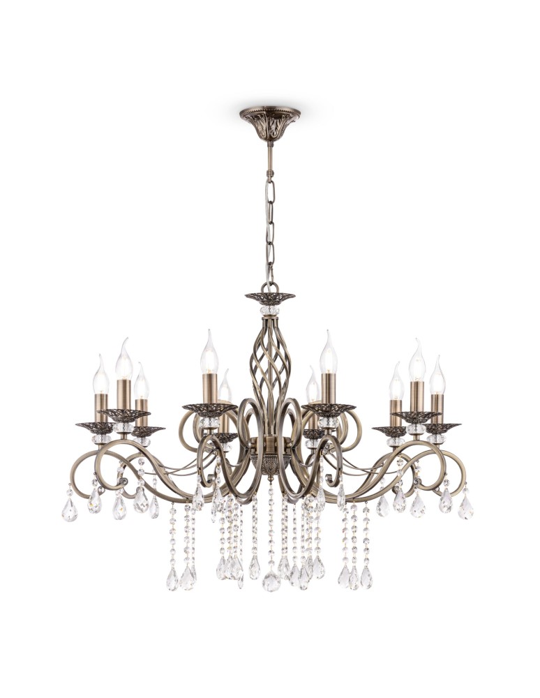 Maytoni Grace 10xE14 60W żyrandol RC247-PL-10-R mosiądz